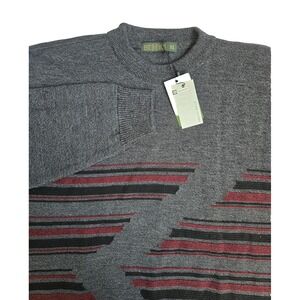 Blarney Woollen Mills Men's XL NWT Est. 1823 Gray‎ Red Black Thick Knit Sweater